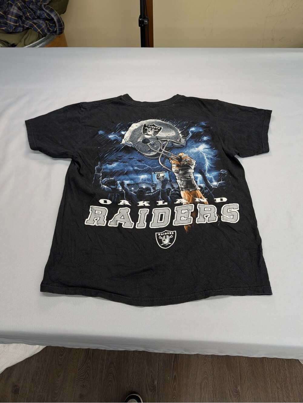 Oakland Raiders Shirt Mens Large L Black NFL Graphic